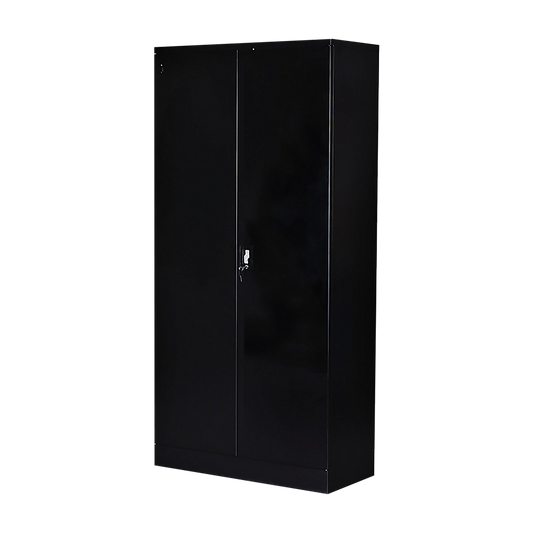 Image of two-door shelf office gym filing storage locker cabinet safe  suitable for aged care, corporate offices, and commercial settings