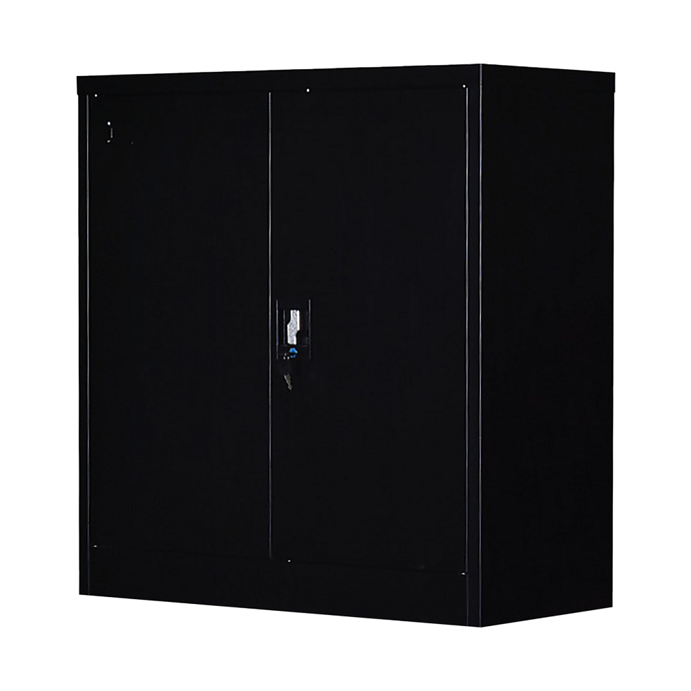 Image of two-door shelf office gym filing storage locker cabinet safe suitable for aged care, corporate offices, and commercial settings