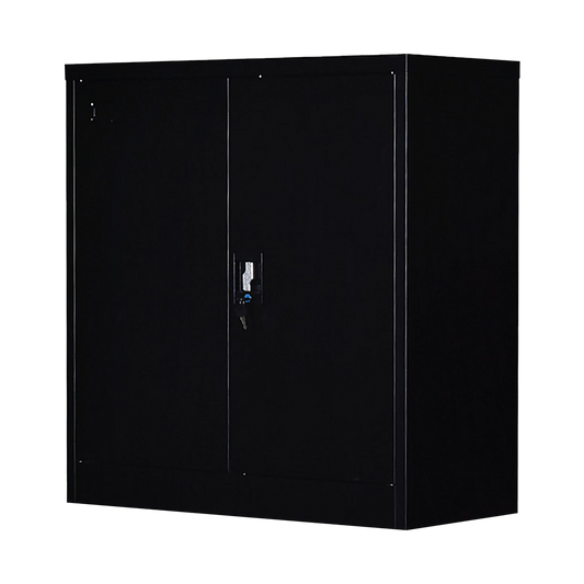 Image of two-door shelf office gym filing storage locker cabinet safe  suitable for aged care, corporate offices, and commercial settings