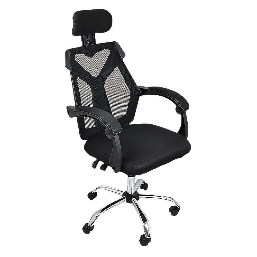 Image of office chair gaming computer chairs mesh back foam seat - black suitable for aged care, corporate offices, and commercial settings