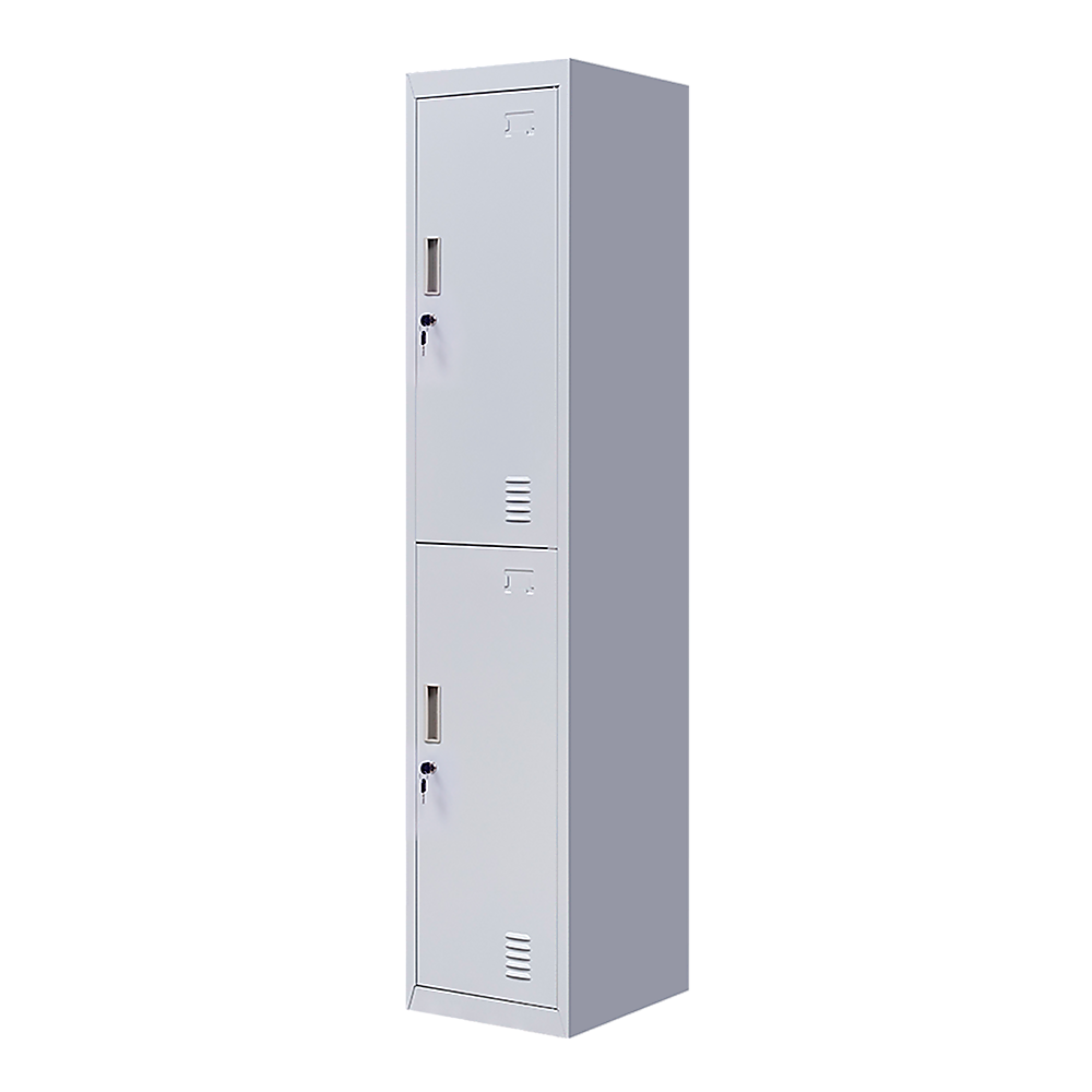 Image of 2-door vertical locker for office gym shed school home storage versatile for both home and professional use