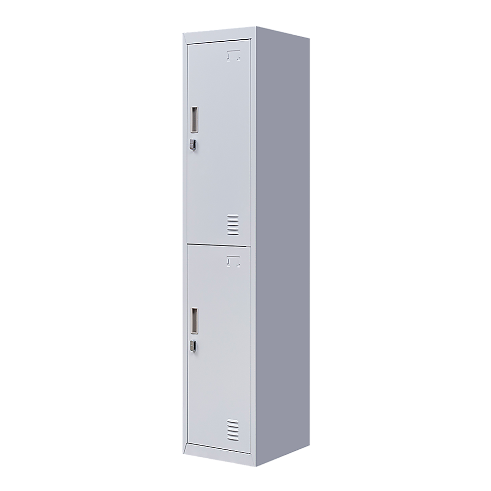 Image of 2-door vertical locker for office gym shed school home storage versatile for both home and professional use