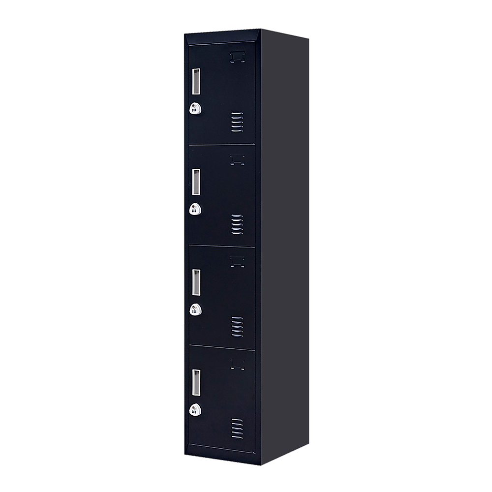Image of 4-door vertical locker for office gym shed school home storage versatile for both home and professional use