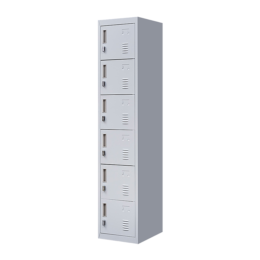 Image of 6-door locker for office gym shed school home storage versatile for both home and professional use