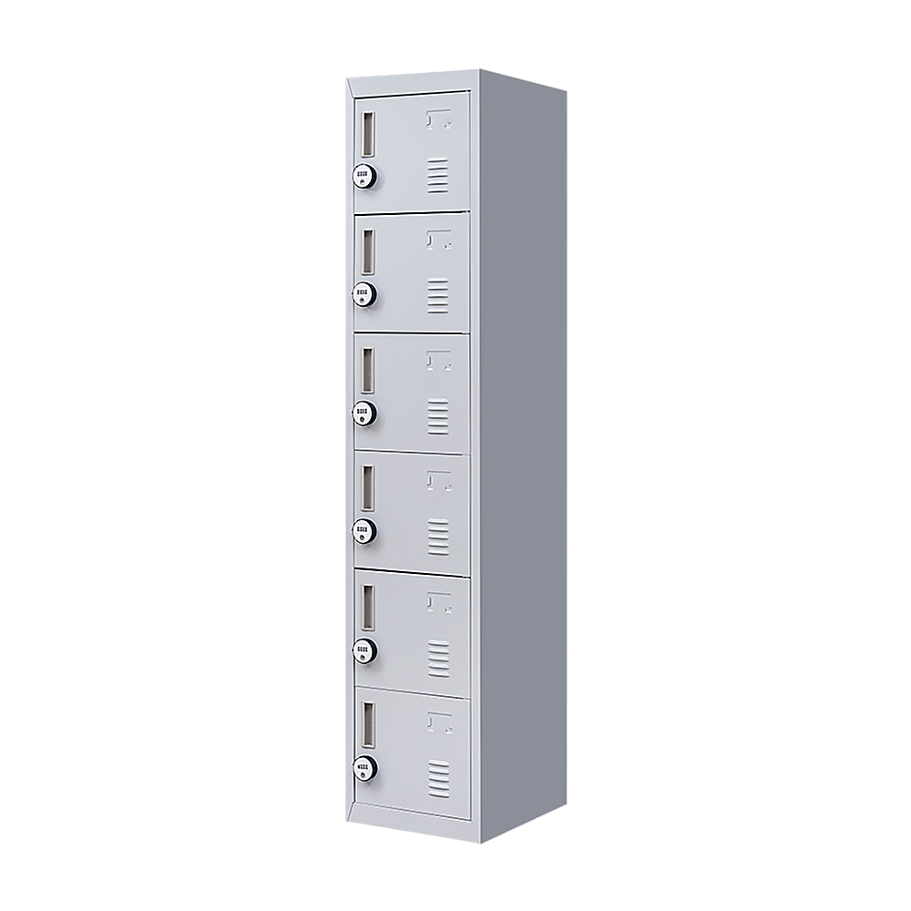 Image of 6-door locker for office gym shed school home storage versatile for both home and professional use