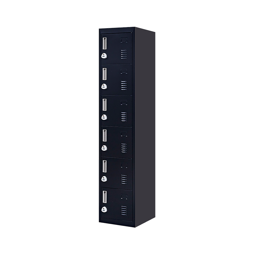 Image of 6-door locker for office gym shed school home storage versatile for both home and professional use