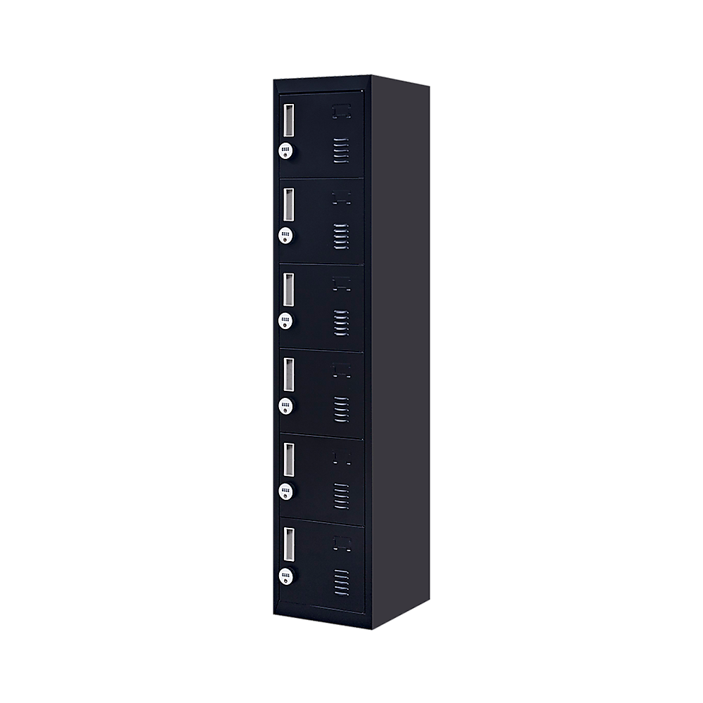 Image of 6-door locker for office gym shed school home storage versatile for both home and professional use