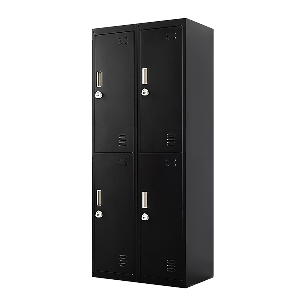 Image of four-door office gym shed storage locker suitable for aged care, corporate offices, and commercial settings