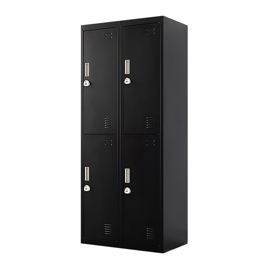 Image of four-door office gym shed storage locker  suitable for aged care, corporate offices, and commercial settings