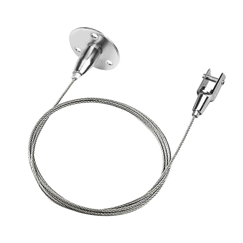 Image of billboard hanger indicator light suspension hook cable 30kg load capacity 8 pack suitable for aged care, corporate offices, and commercial settings