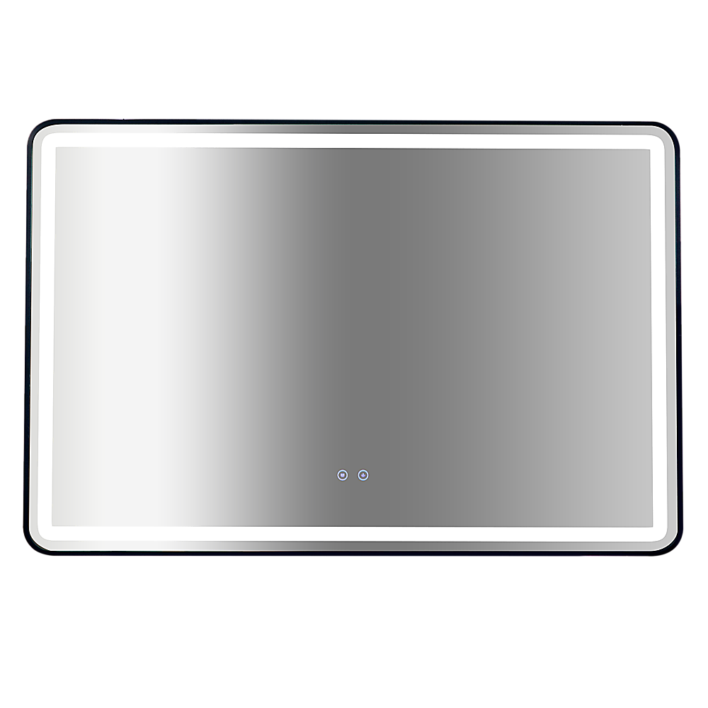 Image of rectangular mirror led anti-fog illuminated bathroom living room ideal for luxury casual home interiors