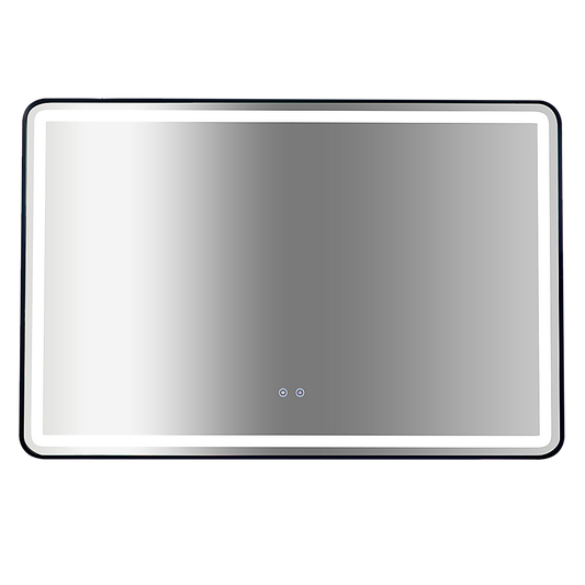 Image of rectangular mirror led anti-fog illuminated bathroom living room  ideal for luxury casual home interiors