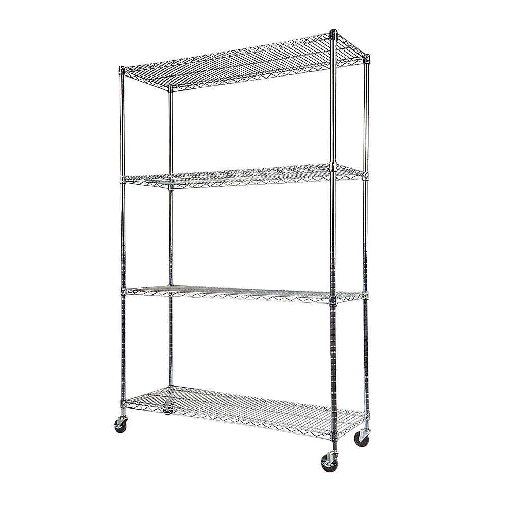 Image of modular wire storage shelf 1200 x 450 x 1800mm steel shelving suitable for aged care, corporate offices, and commercial settings