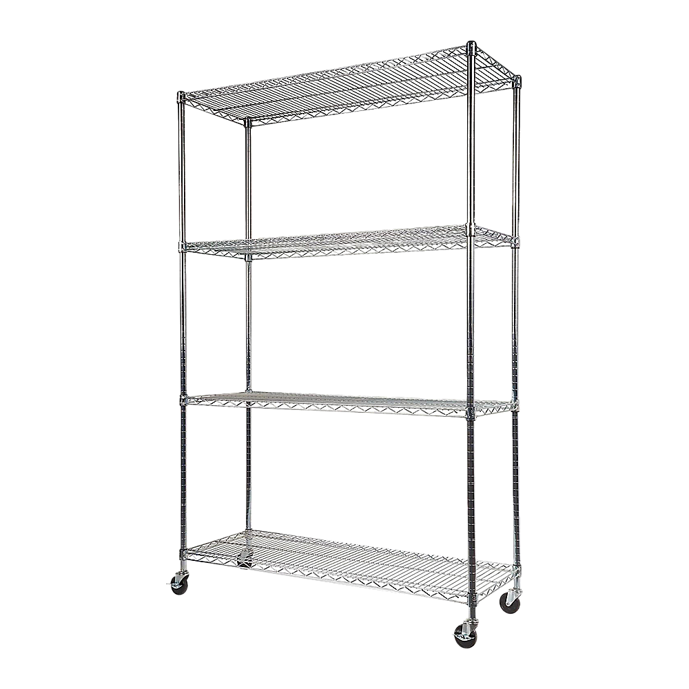 Image of modular wire storage shelf 1500 x 600 x 1800mm steel shelving suitable for aged care, corporate offices, and commercial settings