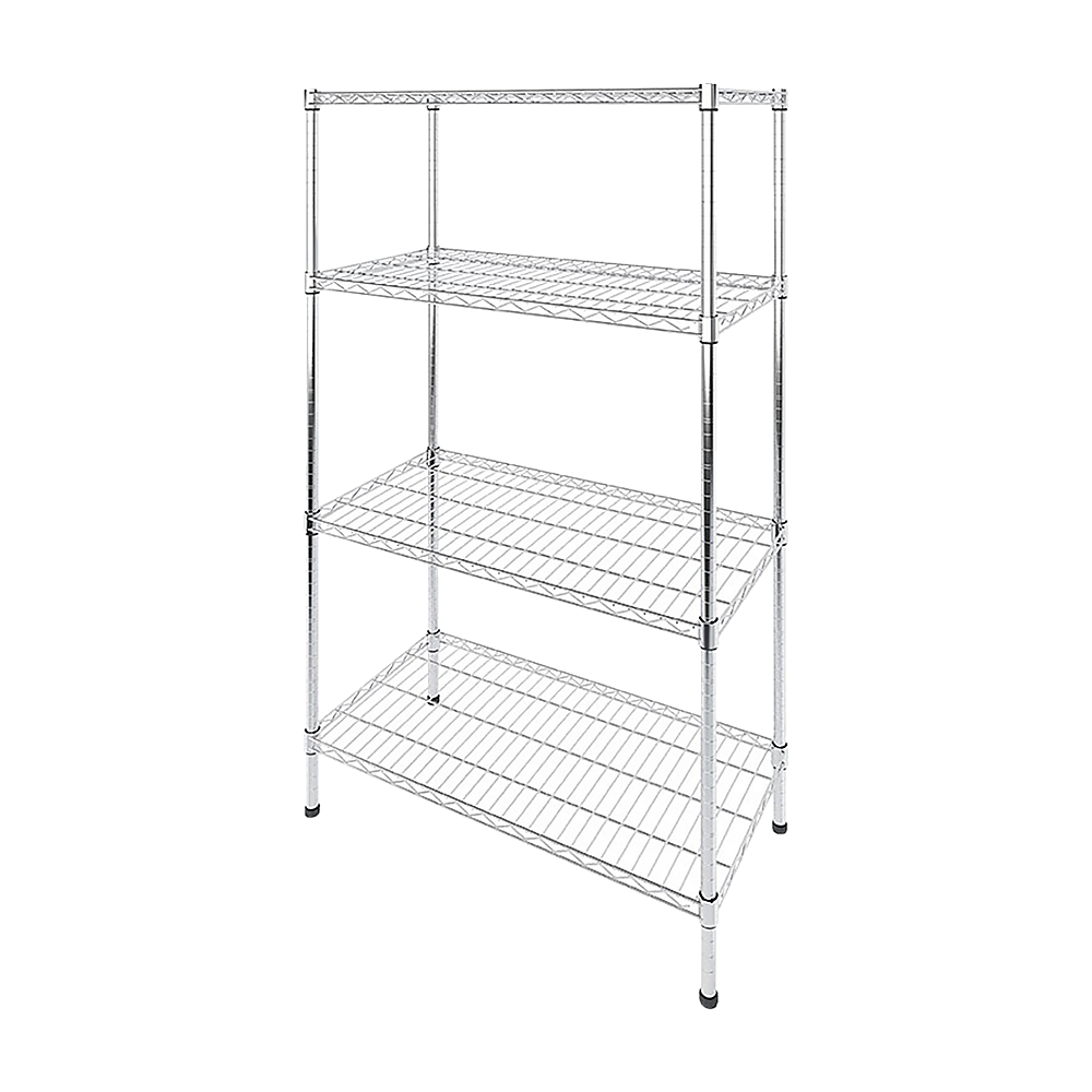 Image of modular wire storage shelf 900 x 350 x 1800mm steel shelving suitable for aged care, corporate offices, and commercial settings