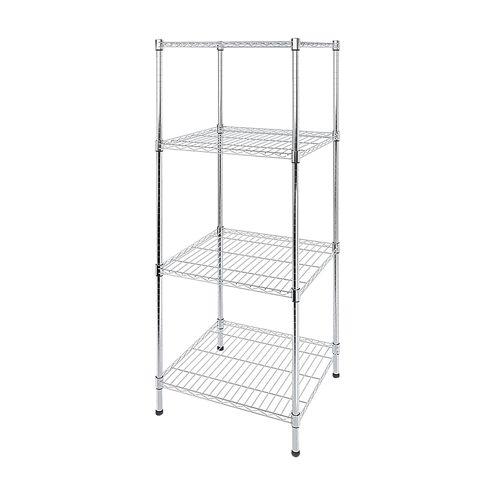 Image of modular wire storage shelf 600 x 600 x 1800mm steel shelving suitable for aged care, corporate offices, and commercial settings