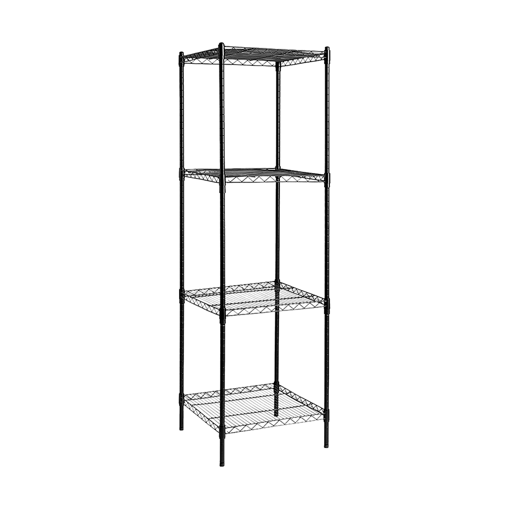 Image of modular wire storage shelf 600 x 600 x 1800mm steel shelving suitable for aged care, corporate offices, and commercial settings