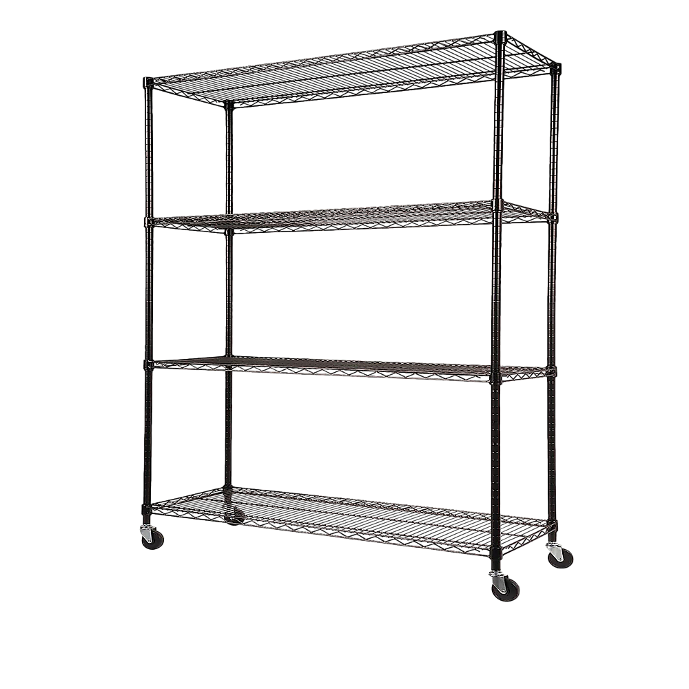 Image of modular wire storage shelf 1200 x 600 x 1800mm steel shelving suitable for aged care, corporate offices, and commercial settings