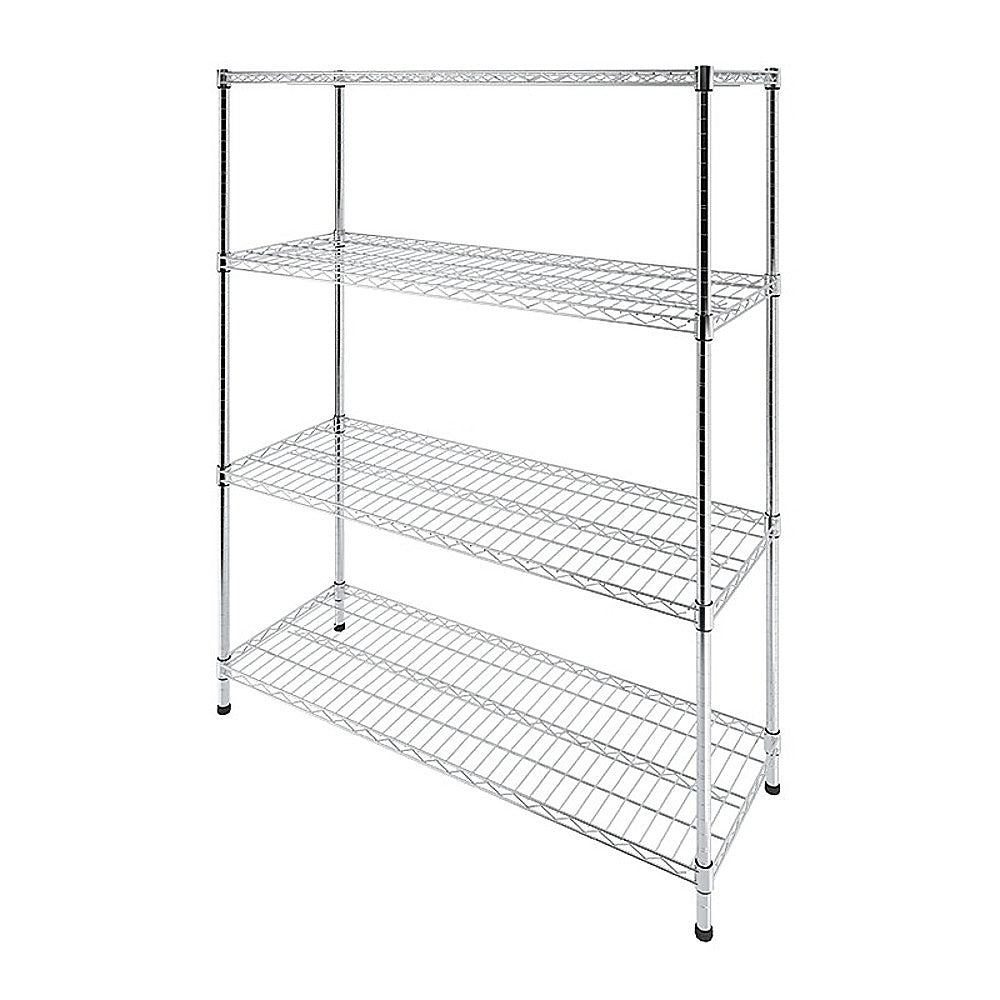 Image of modular wire storage shelf 1500 x 350 x 1800mm steel shelving suitable for aged care, corporate offices, and commercial settings