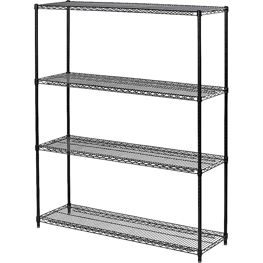 Image of modular wire storage shelf 1500 x 350 x 1800mm steel shelving suitable for aged care, corporate offices, and commercial settings