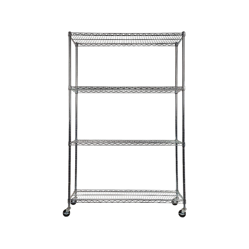 Image of modular wire storage shelf 900 x 450 x 1800mm steel shelving suitable for aged care, corporate offices, and commercial settings