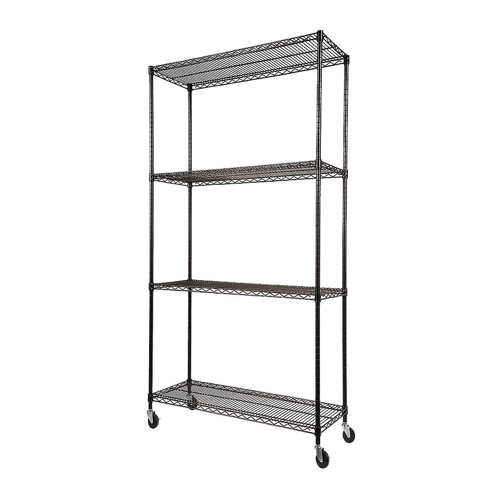 Image of modular wire storage shelf 900 x 450 x 1800mm steel shelving suitable for aged care, corporate offices, and commercial settings