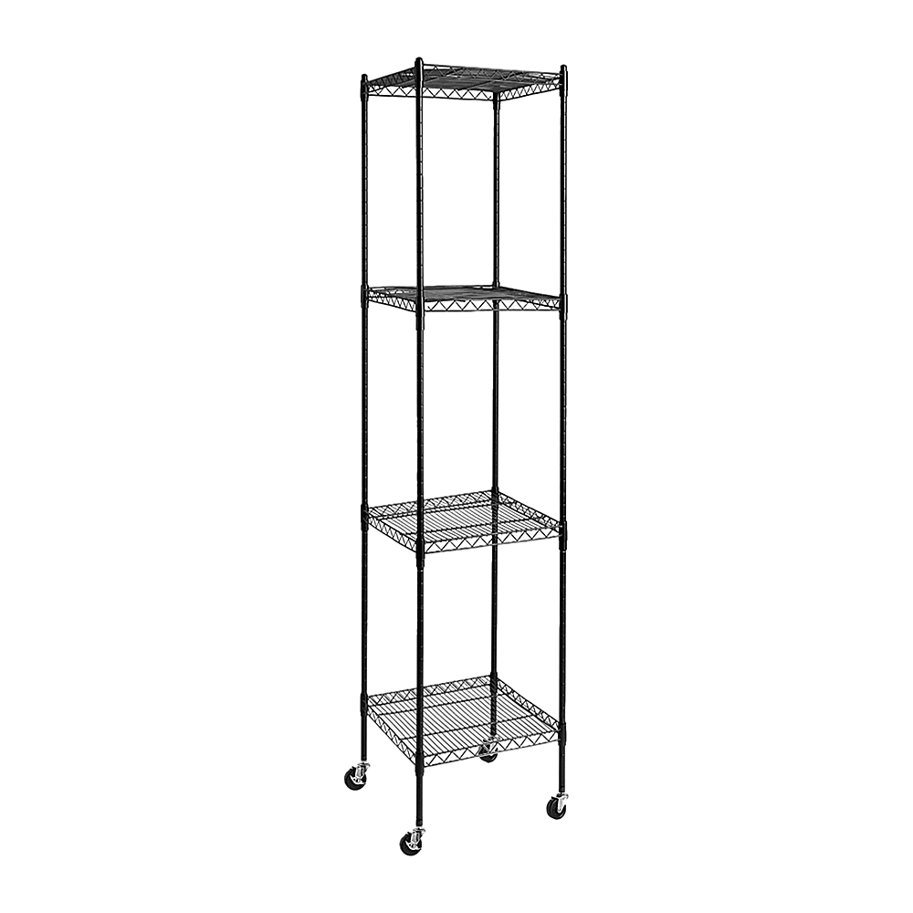 Image of modular wire storage shelf 350 x 350 x 1800mm steel shelving suitable for aged care, corporate offices, and commercial settings