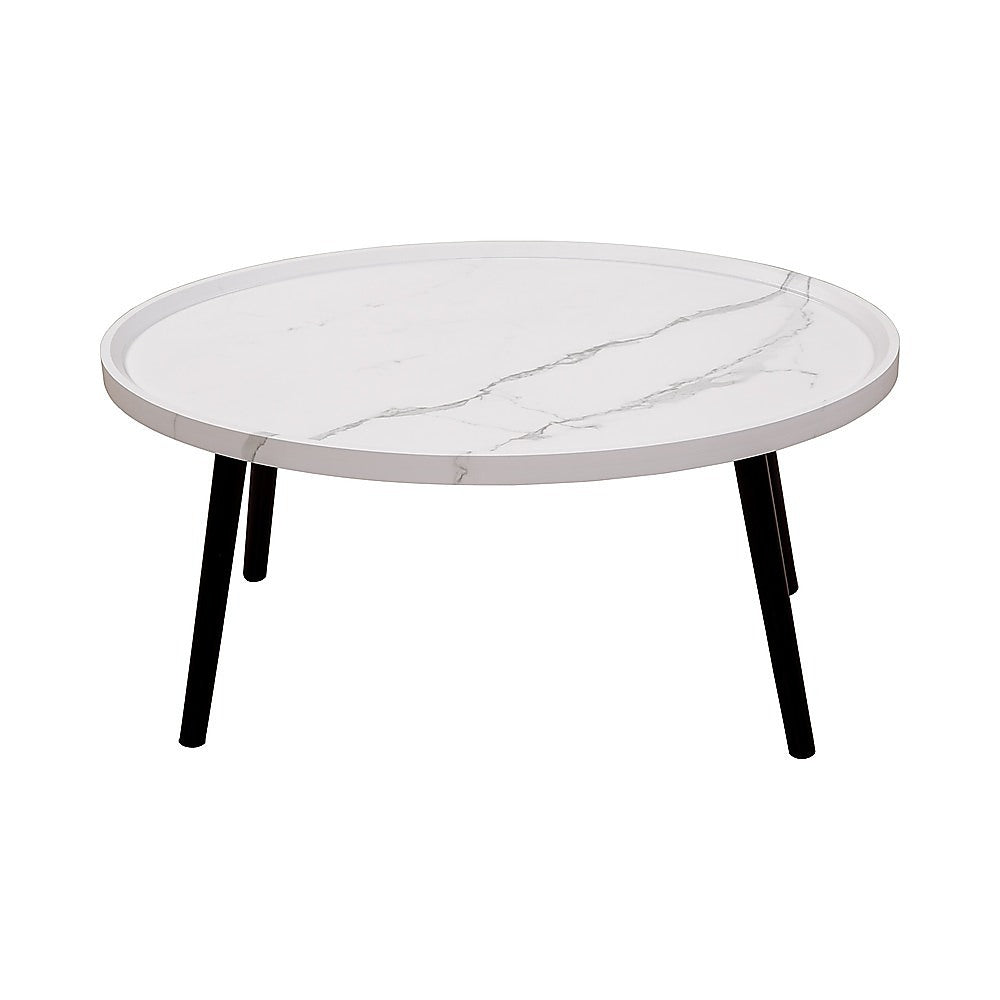 Image of oval coffee table mid century modern minimalist display ideal for luxury casual home interiors