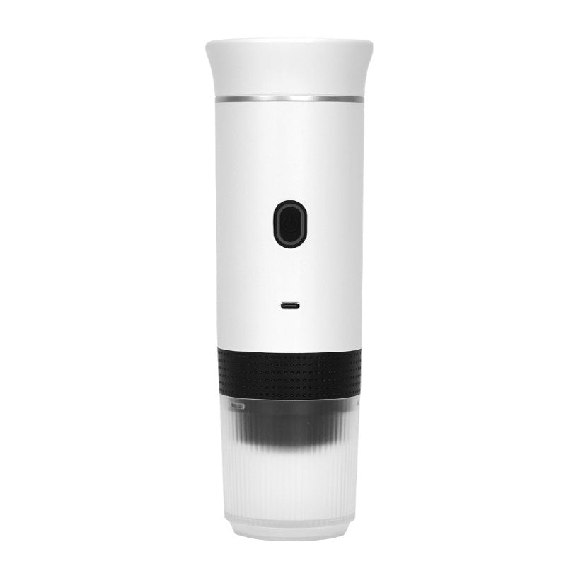 Image of white portable espresso coffee machine - universal 3-in-1 capsule, coffee powder, and espresso maker versatile for both home and professional use