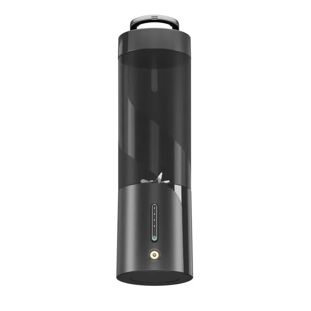 Image of black portable juicer - magnetic charging fresh juice blender, multifunctional ice crushing fruit mixer versatile for both home and professional use