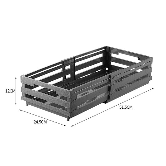 Image of grey foldable industrial storage crates - portable outdoor collapsible storage box for home and travel  versatile for both home and professional use