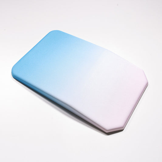 Image of gradual blue ergonomic pu anti-slip mouse pad with wrist support - rectangular gradient desk mat for gaming and office use  suitable for aged care, corporate offices, and commercial settings