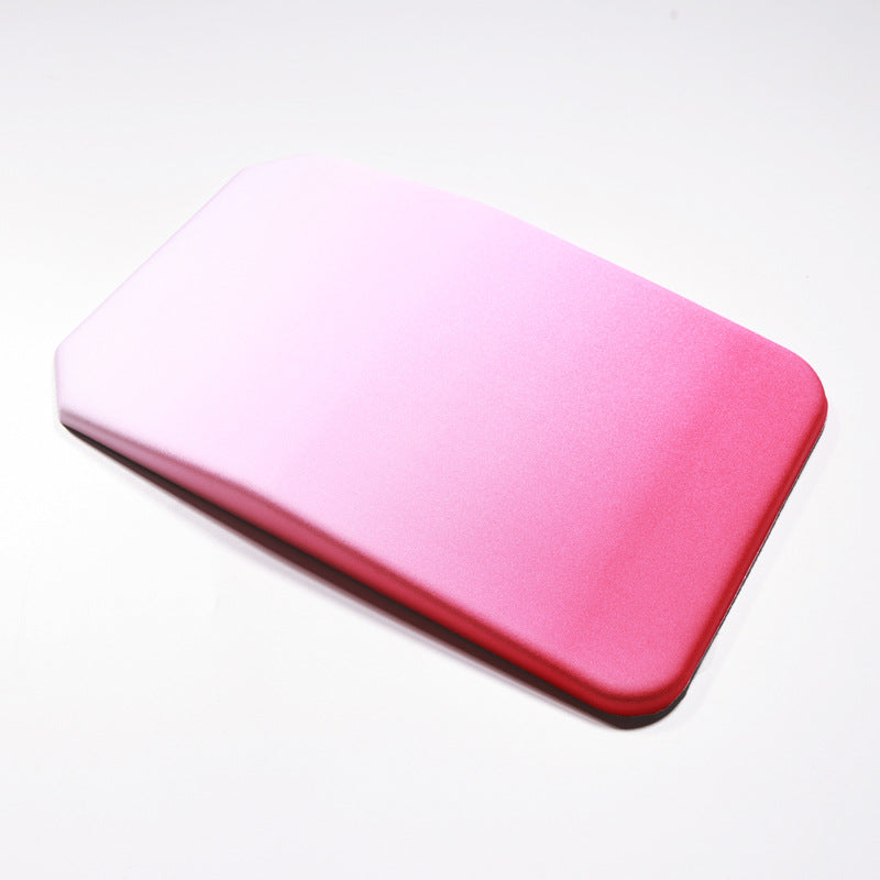 Image of gradual pink ergonomic pu anti-slip mouse pad with wrist support - rectangular gradient desk mat for gaming and office use  suitable for aged care, corporate offices, and commercial settings
