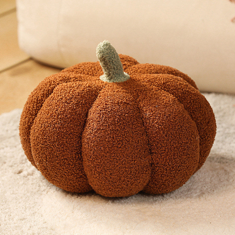 Image of brown 2-pcs 30cm creative plush pumpkin pillow for sofa, window seat & living room decoration ideal for luxury casual home interiors