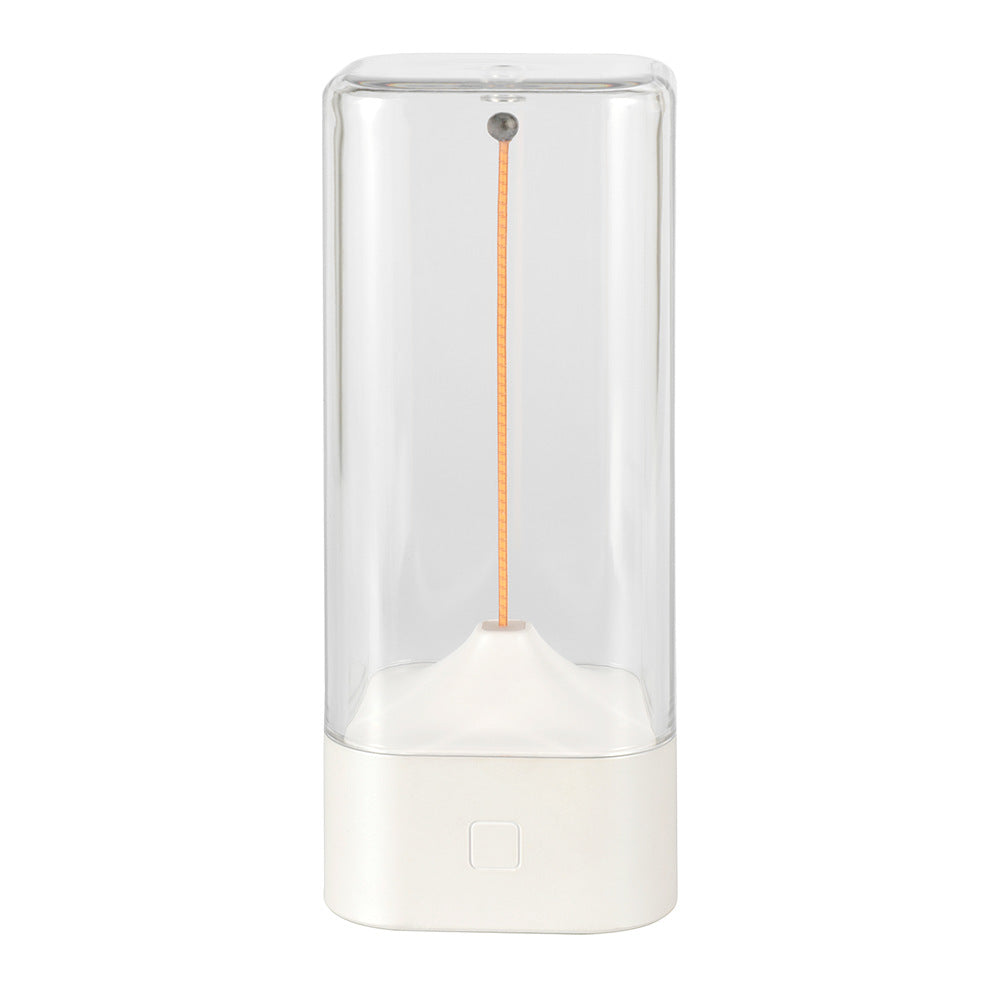 Image of white portable magnetic table lamp with bendable led - usb-c rechargeable ideal for luxury casual home interiors