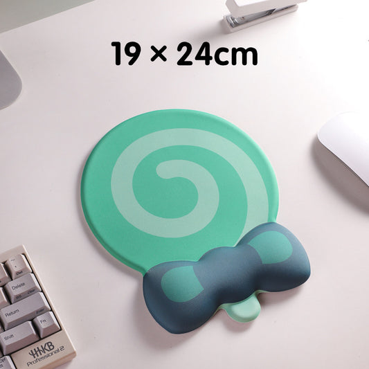 Image of green lollipop ergonomic keyboard wrist rest & mouse pad set - 2-piece comfort combo  suitable for aged care, corporate offices, and commercial settings