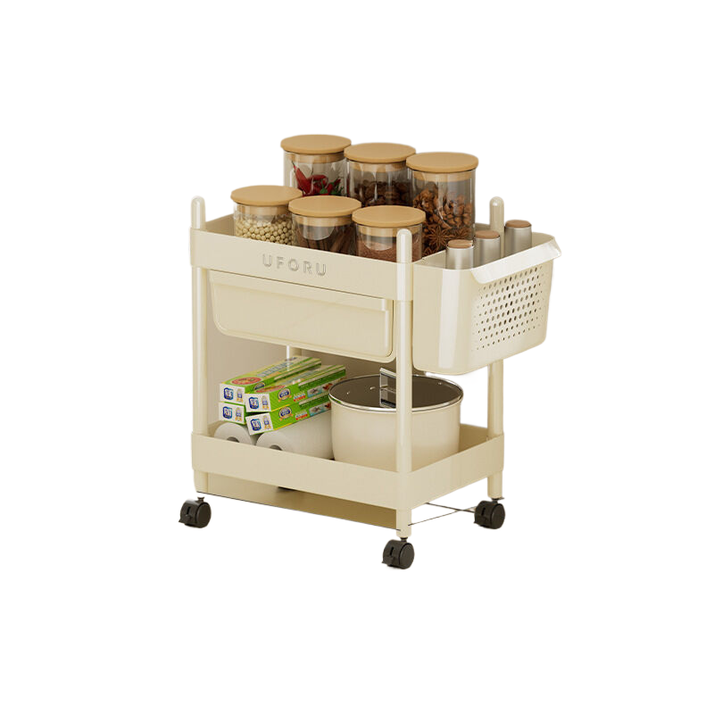 Image of 2-layer multifunctional storage rack (with hanging basket) available at The Epic Shop