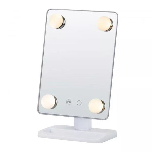 Image of clevinger bel air led illuminated makeup vanity mirror adjustable tilt function  ideal for luxury casual home interiors