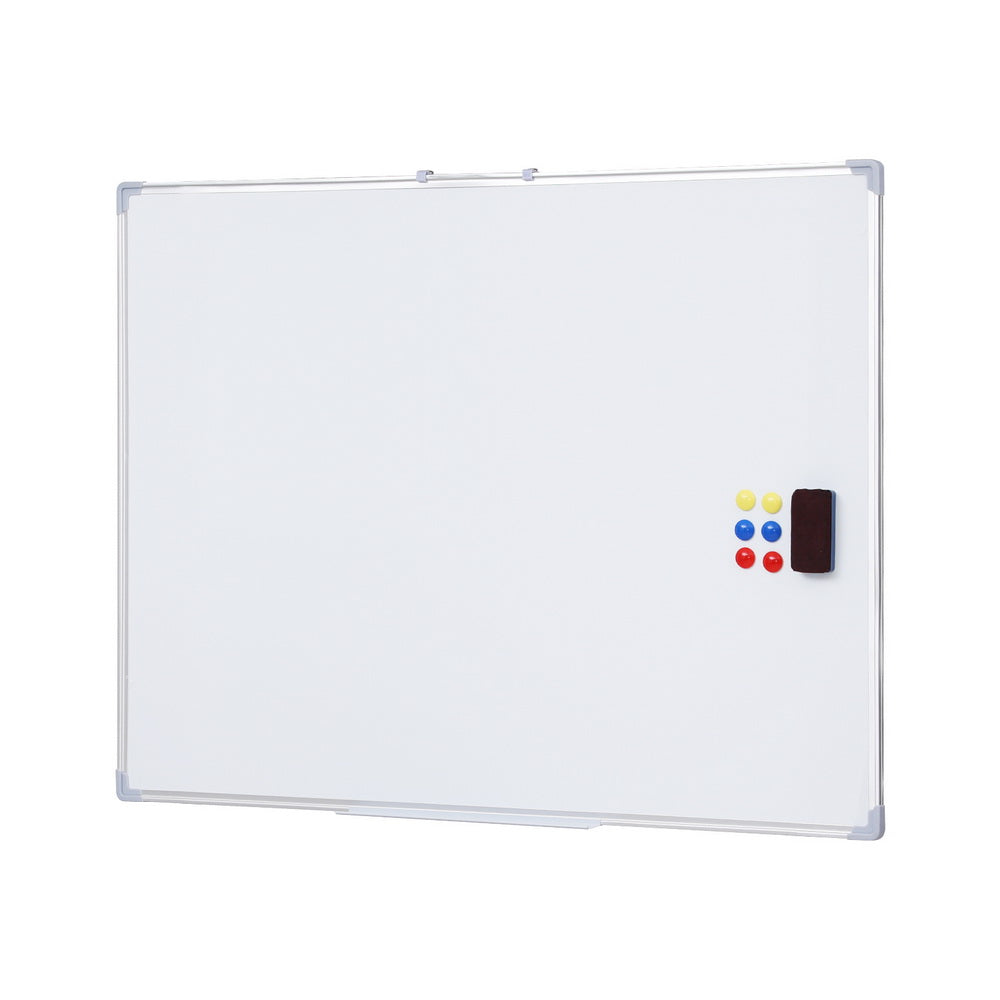 Image of magnetic whiteboard 90x120cm erase board marker eraser tray home office school versatile for both home and professional use