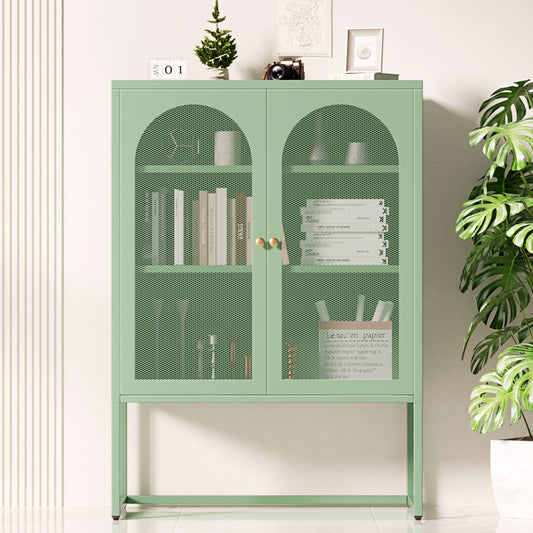 Image of artiss buffet sideboard metal cabinet - elma green  ideal for luxury casual home interiors