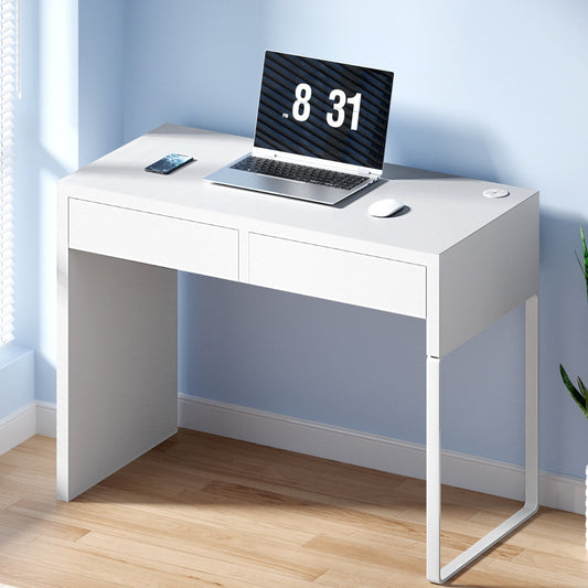 Image of artiss computer desk drawer white  suitable for aged care, corporate offices, and commercial settings