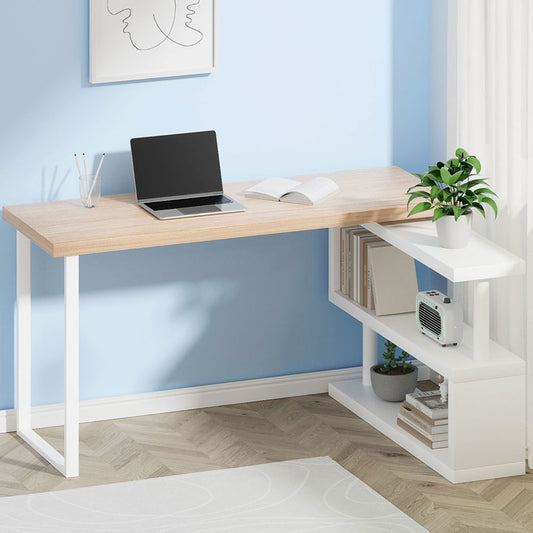 Image of artiss computer desk bookshelf 140cm  suitable for aged care, corporate offices, and commercial settings