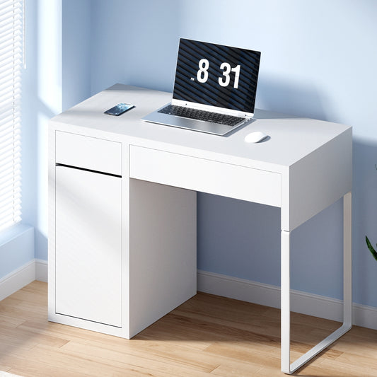 Image of artiss computer desk drawer cabinet white  suitable for aged care, corporate offices, and commercial settings