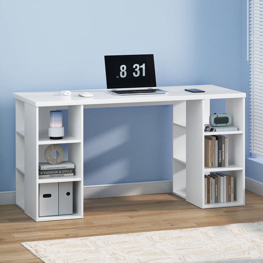 Image of artiss computer desk bookshelf white 150cm  suitable for aged care, corporate offices, and commercial settings