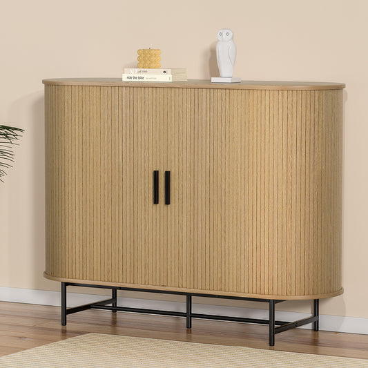 Image of artiss buffet sideboard cupboard cabinet sliding doors pantry storage oak piia  ideal for luxury casual home interiors