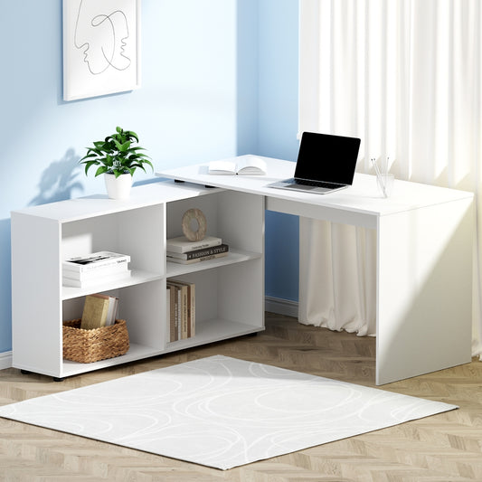 Image of artiss computer desk bookshelf white 130cm  suitable for aged care, corporate offices, and commercial settings