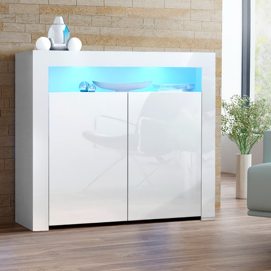 Image of artiss buffet sideboard led - arno white  ideal for luxury casual home interiors