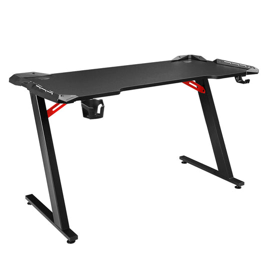 Image of artiss gaming desk computer desks led light 120cm  suitable for aged care, corporate offices, and commercial settings
