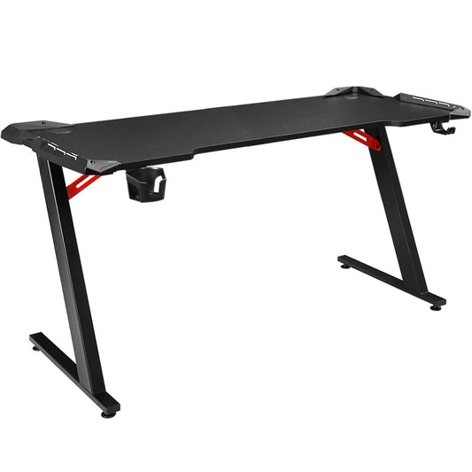Image of artiss gaming desk computer desks led light 140cm  ideal for luxury casual home interiors