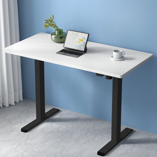 Image of artiss standing desk motorised white 120cm  suitable for aged care, corporate offices, and commercial settings